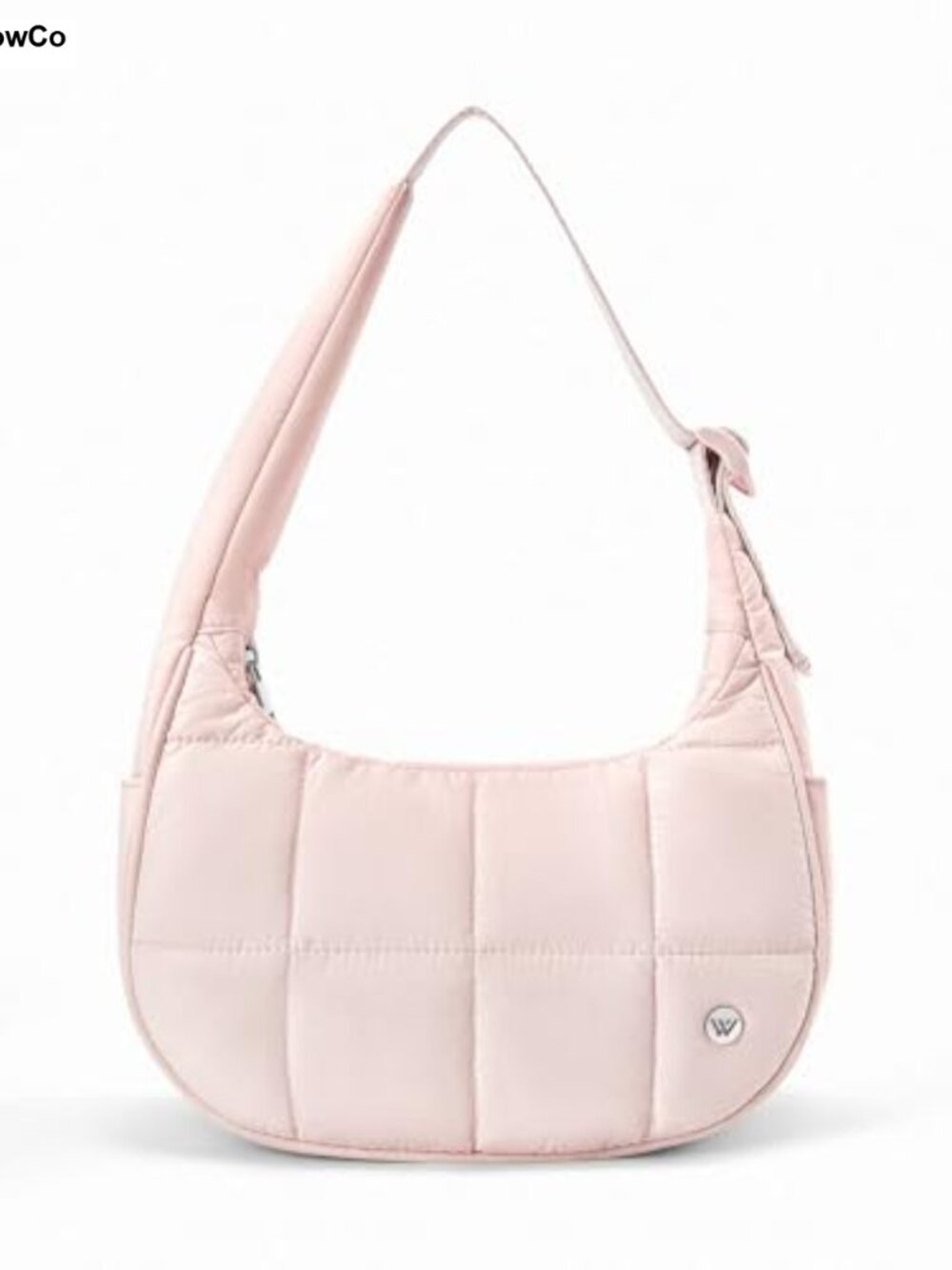 WESTBRONCO Small Puffer Crescent Bag Nylon Shoulder Bag for Women